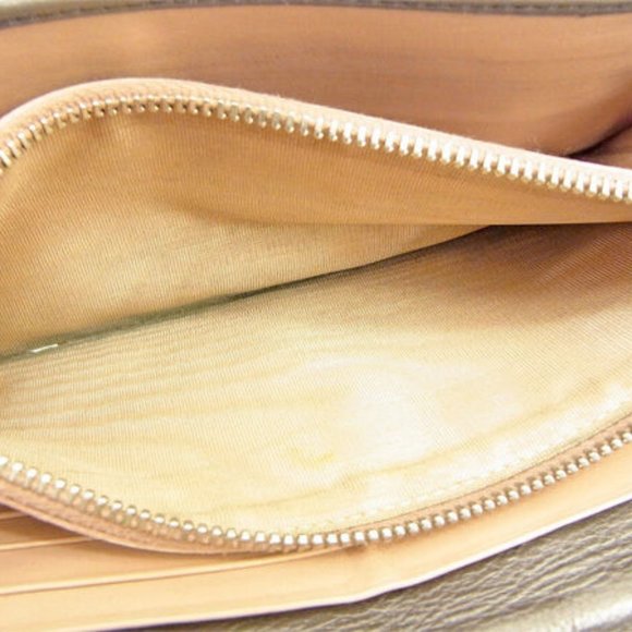 Prada Wallet Purse Long Wallet Silver Pink Woman Authentic Used - Picture 5 of 6